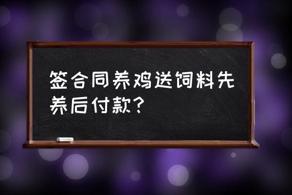 蚌埠有合同养鸡吗 签合同养鸡送饲料先养后付款？