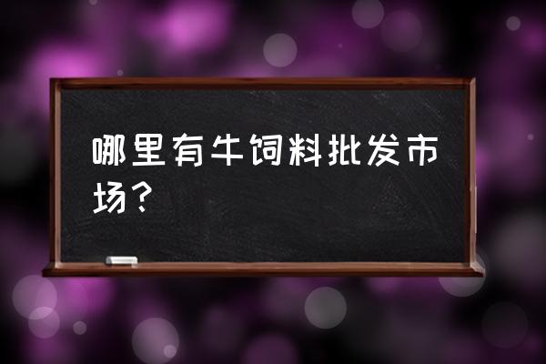 养牛饲料营口哪里有 哪里有牛饲料批发市场？