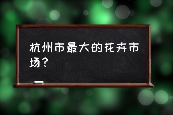 杭州哪里有绿色植物卖 杭州市最大的花卉市场？