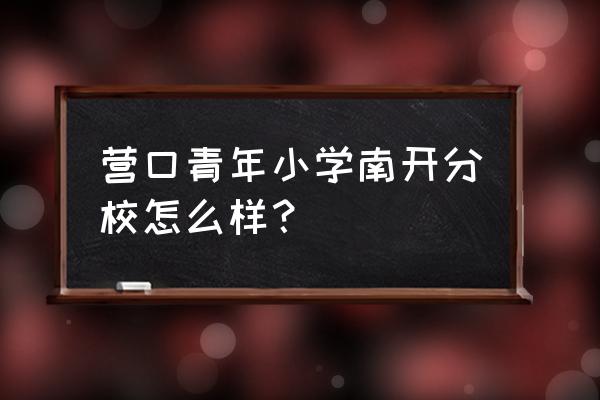 营口青年小学分校怎样 营口青年小学南开分校怎么样？