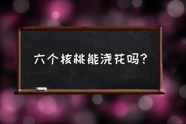 过了期的核桃能放花盆里吗 六个核桃能浇花吗？