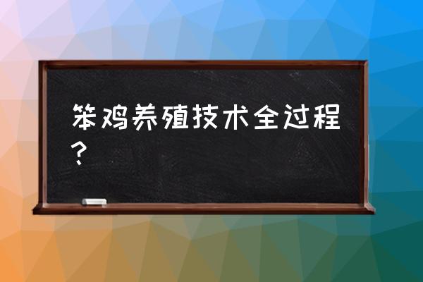 人工养殖土鸡有几种方法 笨鸡养殖技术全过程？