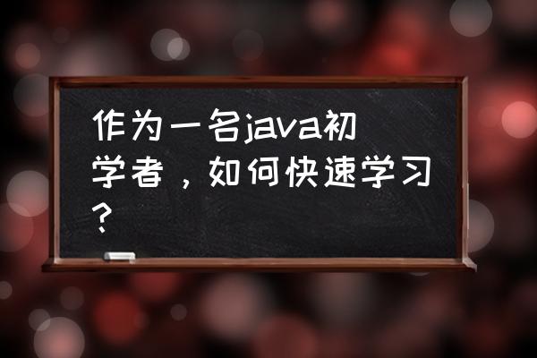 项目管理快速入门 作为一名java初学者，如何快速学习？