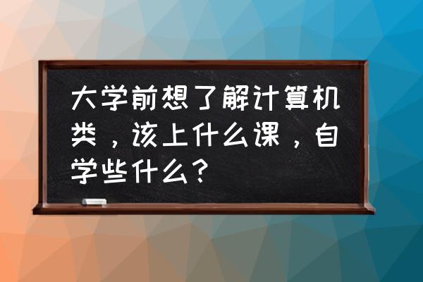 计算机考试要学的东西 大学前想了解计算机类，该上什么课，自学些什么？