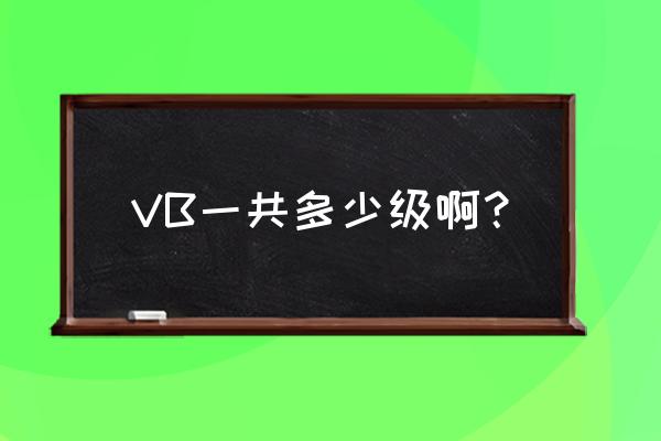 青少年编程二级考试什么水平 VB一共多少级啊？