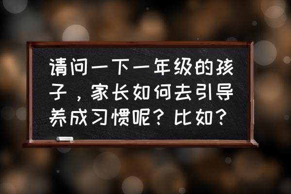 如何进行学生行为习惯的养成教育 请问一下一年级的孩子，家长如何去引导养成习惯呢？比如？