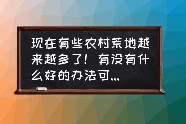 100亩空地如何利用 现在有些农村荒地越来越多了！有没有什么好的办法可以把荒地利用起来？