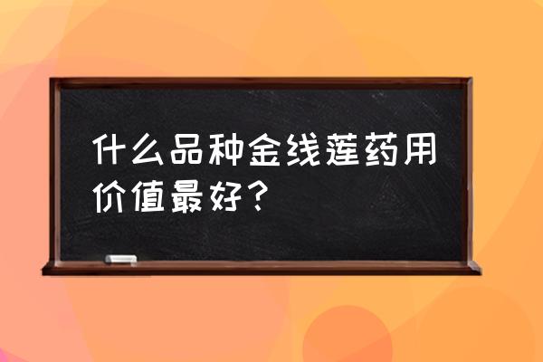 台湾金线莲好还是福建的好 什么品种金线莲药用价值最好？
